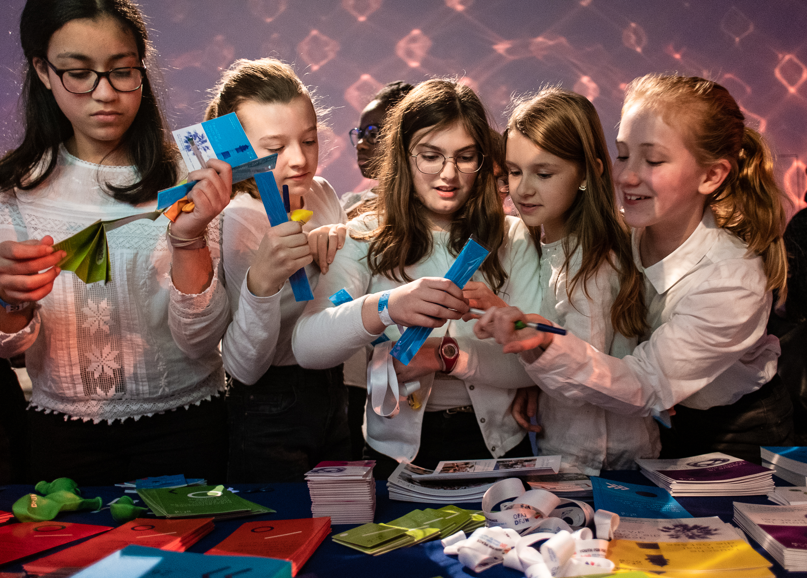 Kinder beim Neujahrsempfang in Paris