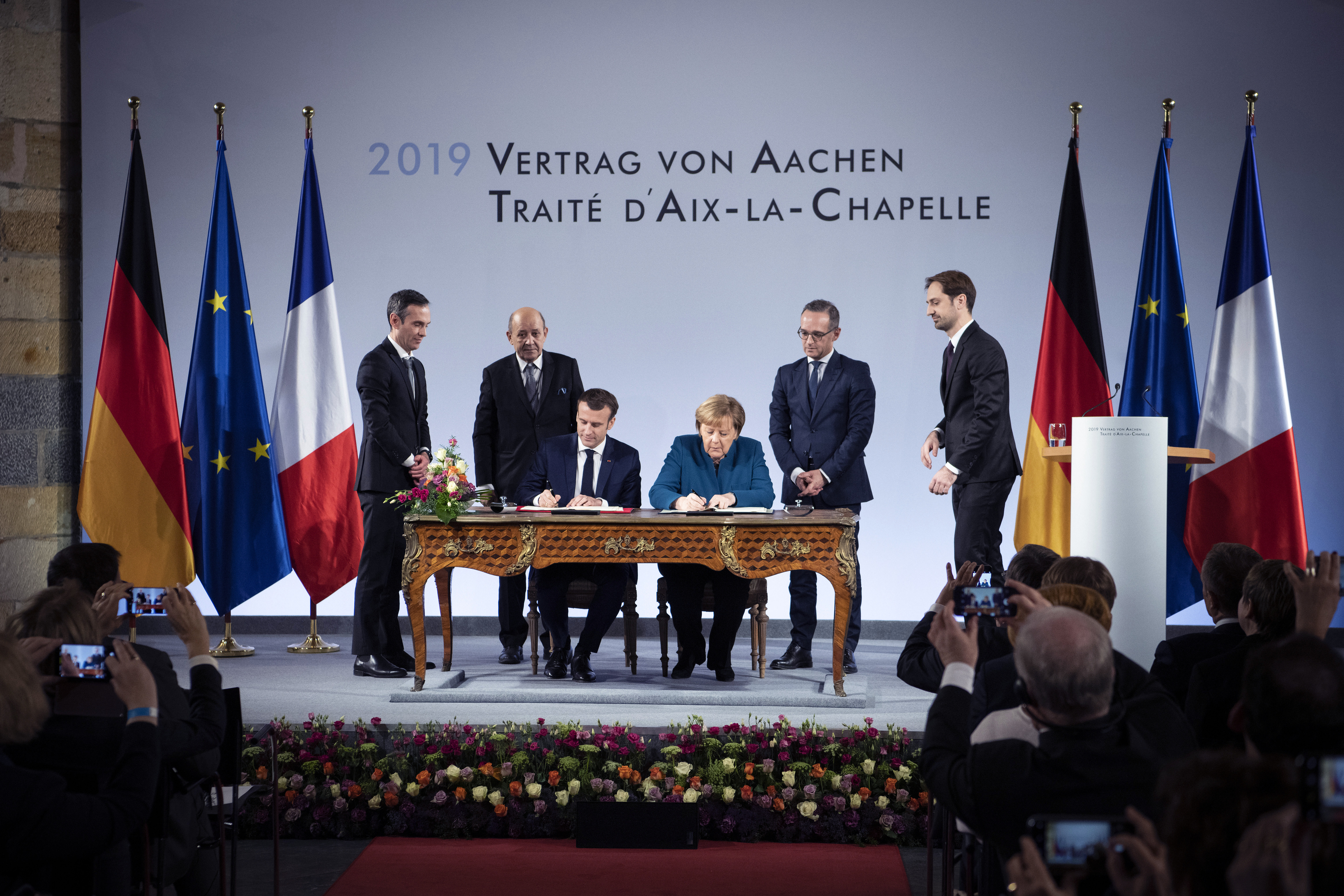 Bundeskanzlerin Angela Merkel und der französische Präsident Emmanuel Macron