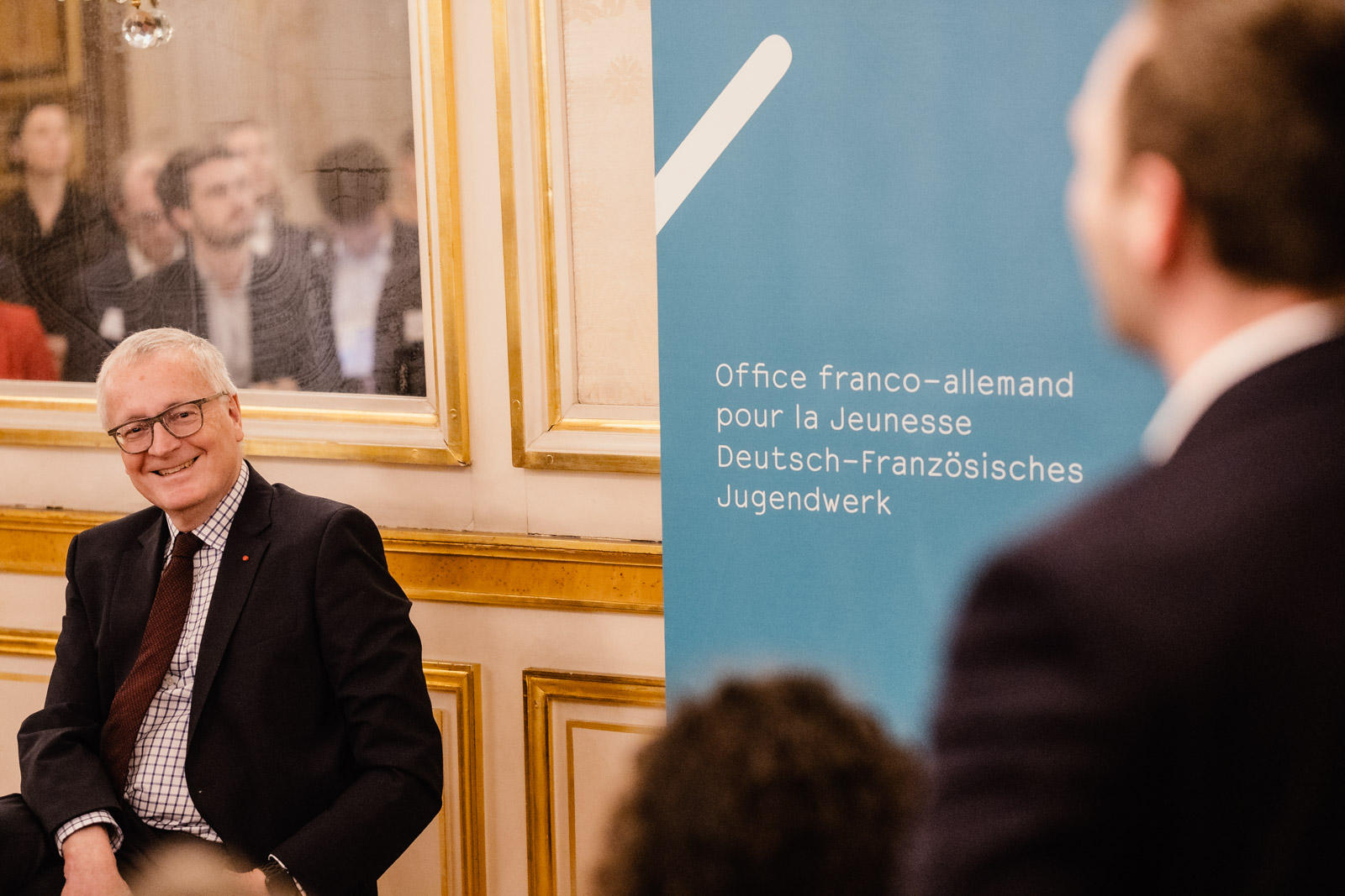 Stephan Steinlein lors de la réception officielle à l’hôtel Beauharnais de Paris