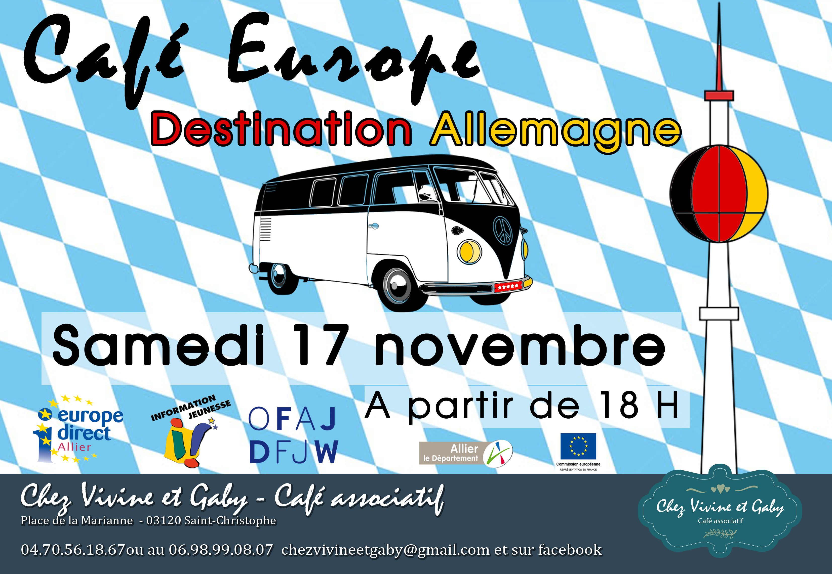 Affiche Cafe Allemagne A3 Copie