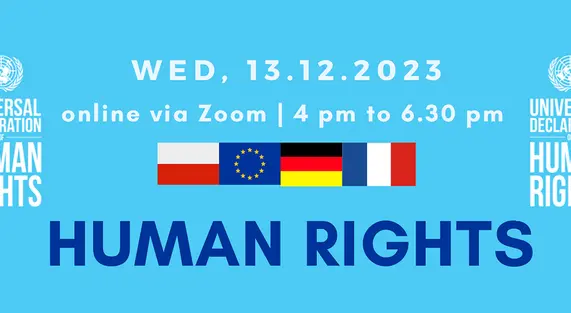 Bannière de la rencontre &quot;human rights&quot;