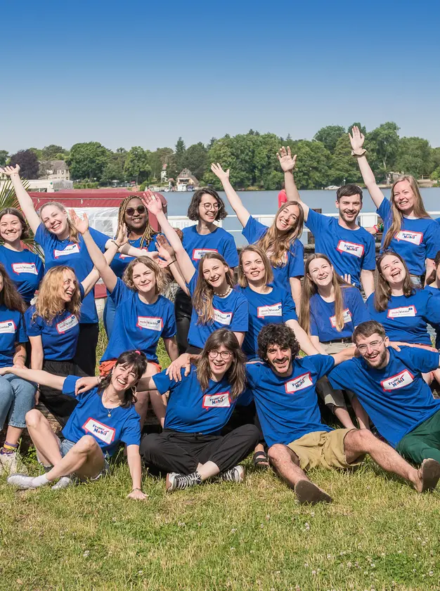 Photo de groupe des animatrices et animateurs FranceMobil et mobiklasse.de