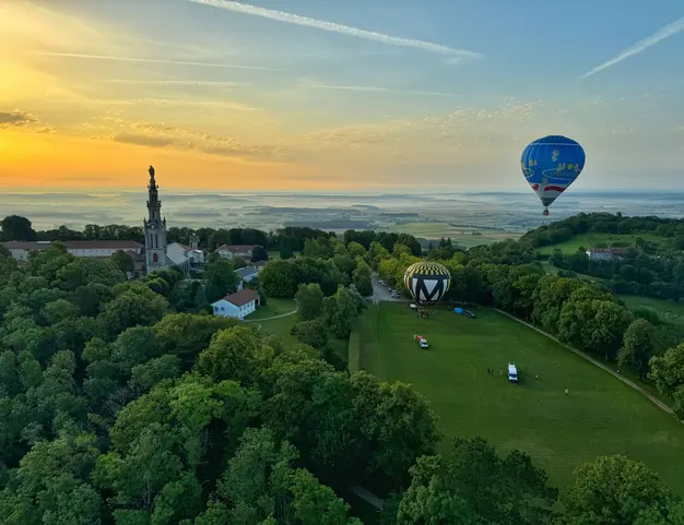 Premier vol en montgolfière des trois participants