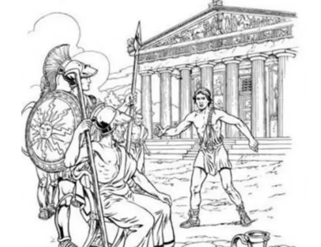 Image illustrant une scène de la mythologie grecque
