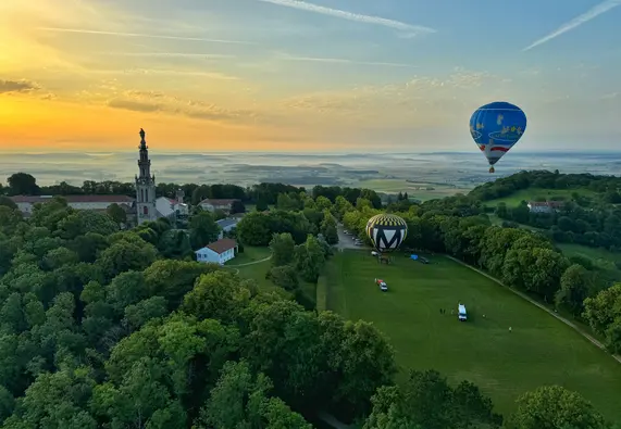 Premier vol en montgolfière des trois participants