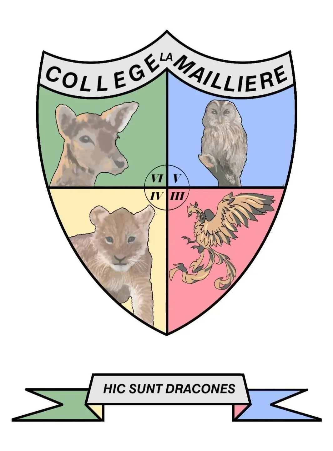 HIC SUNT DRACONES - LOGO DU COLLEGE LA MAILLIERE