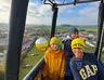 Premier vol en ballon des trois participants