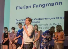 Des anciennes participants et anciens participants du programme Voltaire avec Florian Fangmann