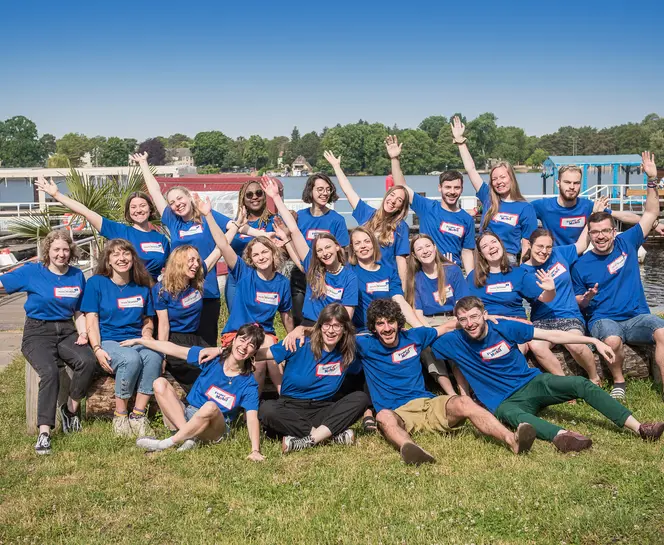 Photo de groupe des animatrices et animateurs FranceMobil et mobiklasse.de