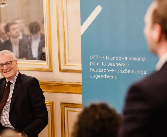 Stephan Steinlein lors de la réception officielle à l’hôtel Beauharnais de Paris