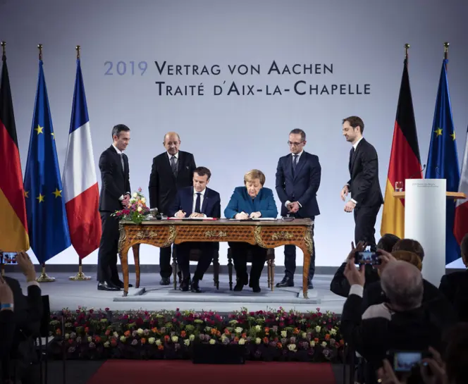 Signature du traité d'Aix-la-Chapelle